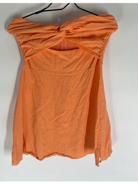 Princess Polly Orange Twist-Front Strapless Dress